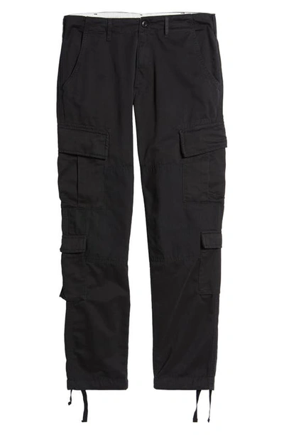 Shop Alpha Industries Acu Straight Leg Cargo Pants In Black