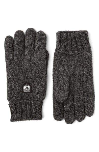 Shop Hestra Wool Blend Gloves In Charcoal