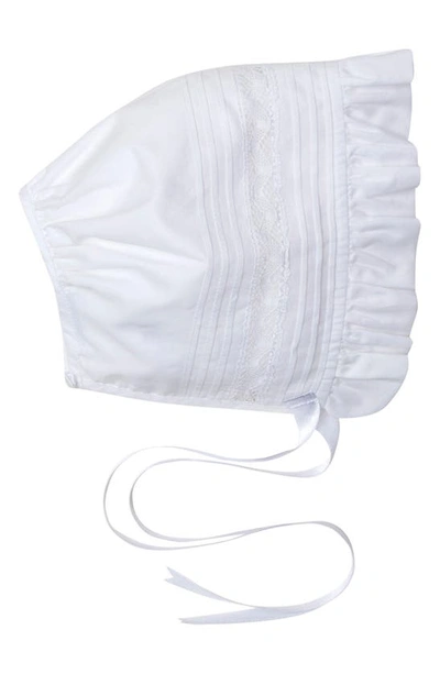 Kissy Kissy New Silene Cotton Christening Gown & Bonnet In White