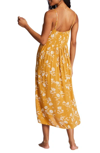 Shop Billabong Venice Babe Floral Print Sundress In Golden Spice