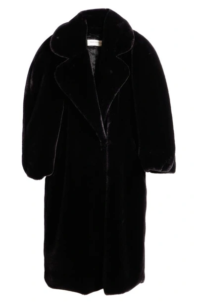Shop Dries Van Noten Royal Tris Faux Fur Coat In Midnight 511