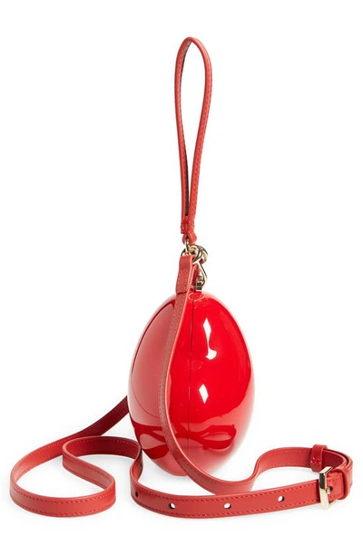 Shop Simone Rocha Micro Heart Perspex Acrylic Minaudière In Red