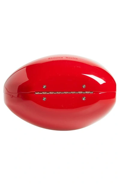 Shop Simone Rocha Micro Heart Perspex Acrylic Minaudière In Red