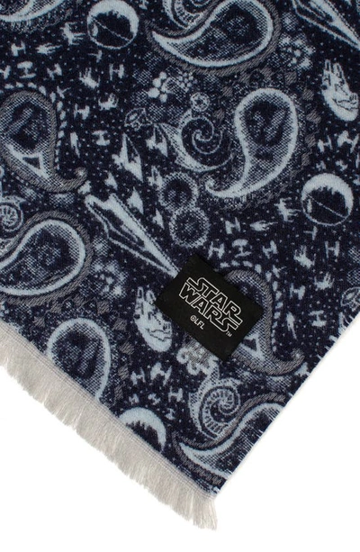 Shop Cufflinks, Inc . Star Wars™ Darth Vader Paisley Merino Wool Blend Scarf In Gray