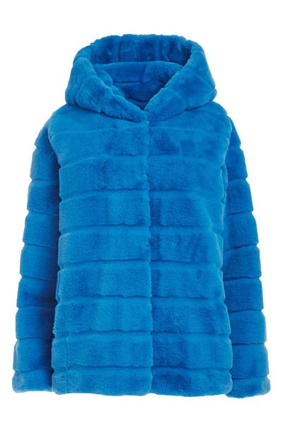 Shop Apparis Goldie Faux Fur Coat In Azure Blue