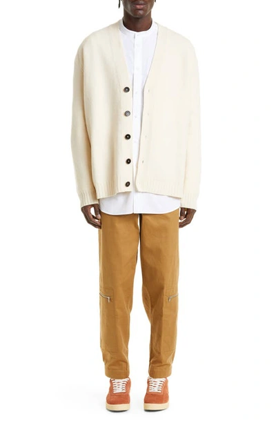 Shop Jil Sander Wednesday Band Collar Cotton Poplin Button-up Shirt In White