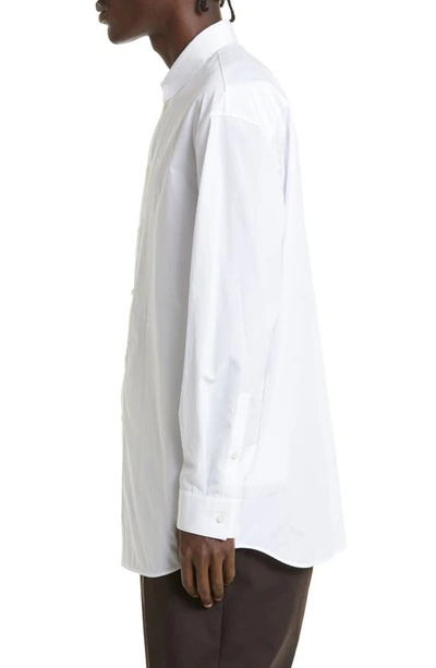 Shop Jil Sander Friday Cotton Poplin Button-up Shirt In White