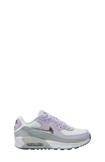 Shop Nike Kids' Air Max 90 Sneaker In White/ Metallic Silver