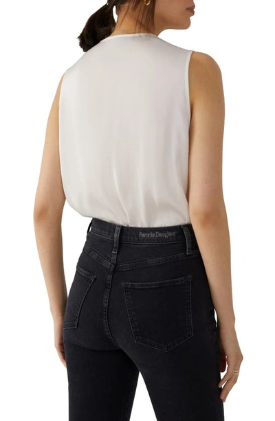Favorite Daughter The Date Sleeveless Wrap Blouse In Ivory
