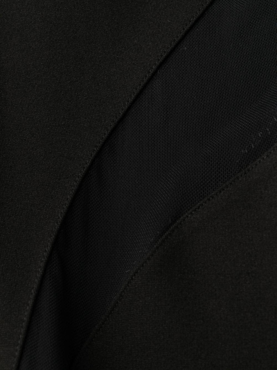 Philipp Plein Sheer-panel Ribbed Stretch Leggings In Black
