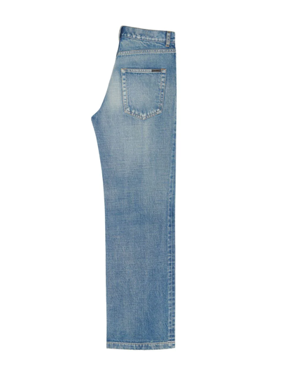 Shop Saint Laurent Serge Wide-leg Jeans In Blau