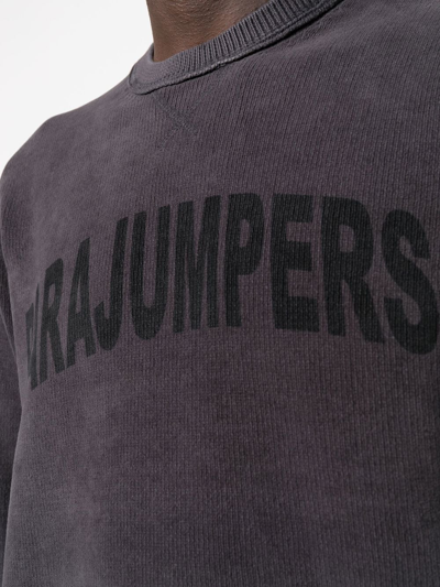 Shop Parajumpers Logo-print Long-sleeve Sweatshirt In Grau