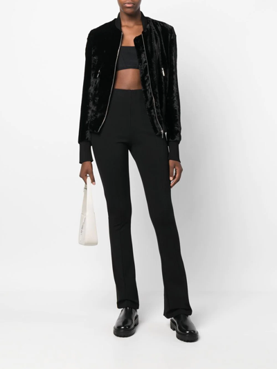 Sapio Velvet Bomber Jacket In Schwarz