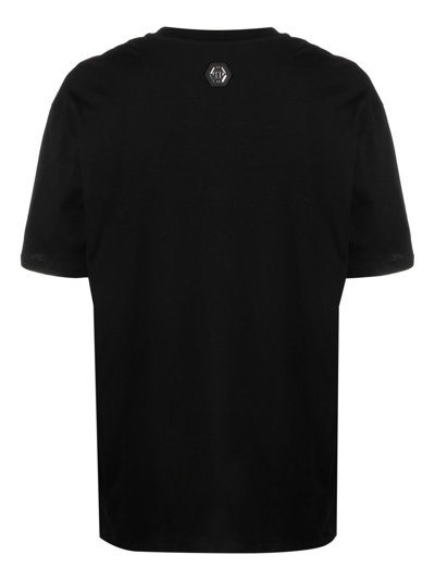 Philipp Plein Skull-print Cotton T-shirt In Schwarz