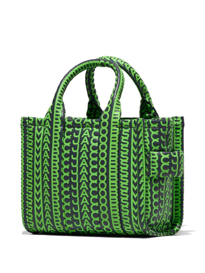 Shop Marc Jacobs The Monogram Leather Crossbody Tote Bag In Green