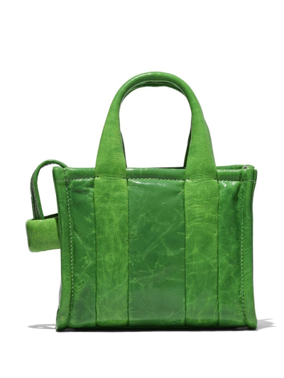 Shop Marc Jacobs The Shiny Crinkle Crossbody Tote Bag In Green
