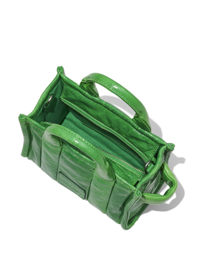 Shop Marc Jacobs The Shiny Crinkle Crossbody Tote Bag In Green