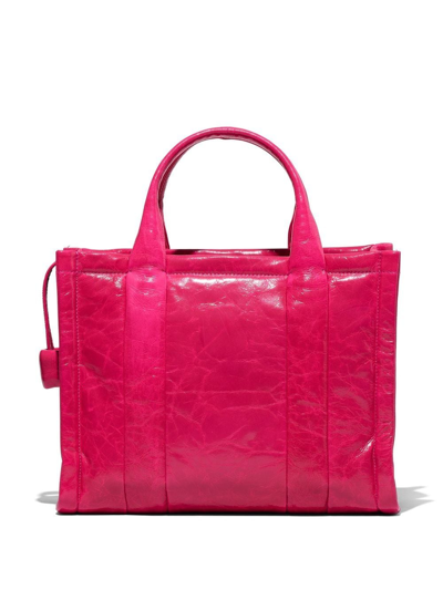 Marc Jacobs Medium The Shiny Crinkle Tote Bag In Pink