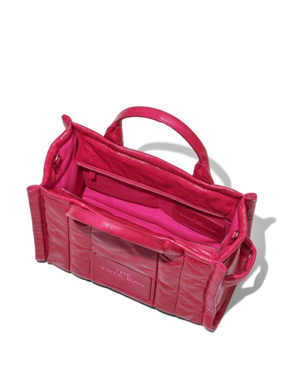 Marc Jacobs Medium The Shiny Crinkle Tote Bag In Pink