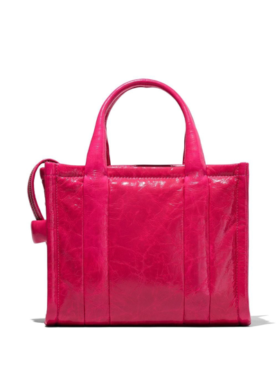 Marc Jacobs The Shiny Crinkle Mini Tote In Pink
