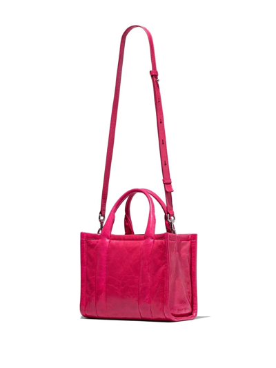 Shop Marc Jacobs The Shiny Crinkle Small Tote Bag In Pink