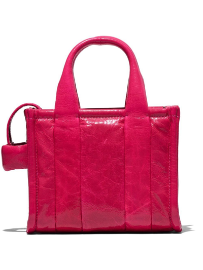 Shop Marc Jacobs The Shiny Crinkle Crossbody Tote Bag In Pink