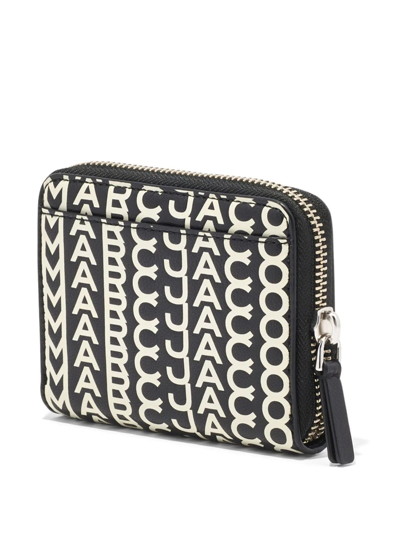 Marc Jacobs The Monogram Zip-around Wallet In Black
