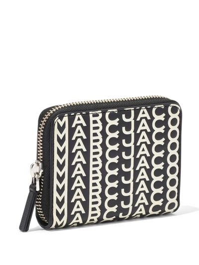 Marc Jacobs The Monogram Zip-around Wallet In Black