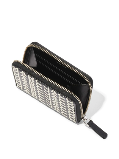 Marc Jacobs The Monogram Zip-around Wallet In Black