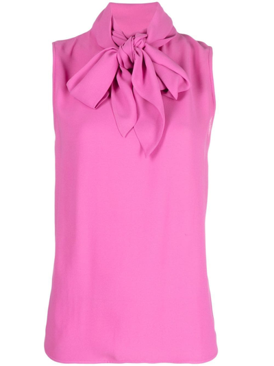 Shop Câllas Scarf-detail Sleeveless Blouse In Pink