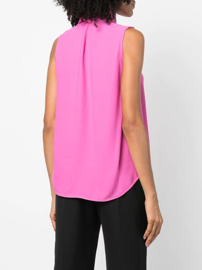 Shop Câllas Scarf-detail Sleeveless Blouse In Pink