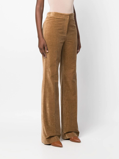 Shop Câllas Lexi High-waist Flared Trousers In Brown