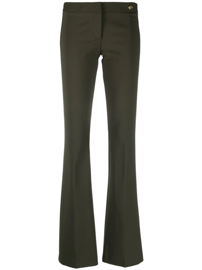Shop Câllas Jules Flared Tailored Trousers In Green