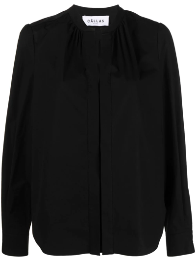 Shop Câllas Olympia Long-sleeve Blouse In Black