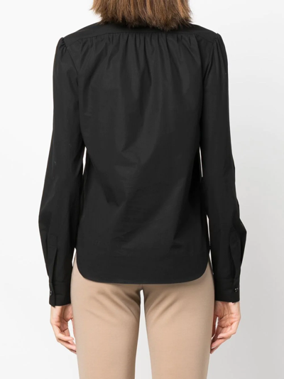 Shop Câllas Olympia Long-sleeve Blouse In Black