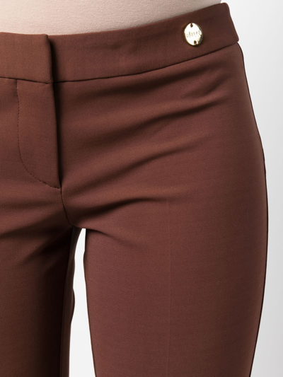 Shop Câllas Jules Flared Tailored Trousers In Brown