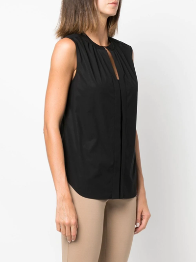 Shop Câllas Olympia Sleeveless Blouse In Black