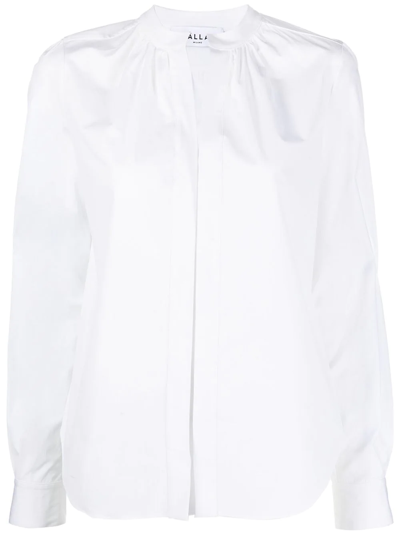 Shop Câllas Olympia Long-sleeve Blouse In White