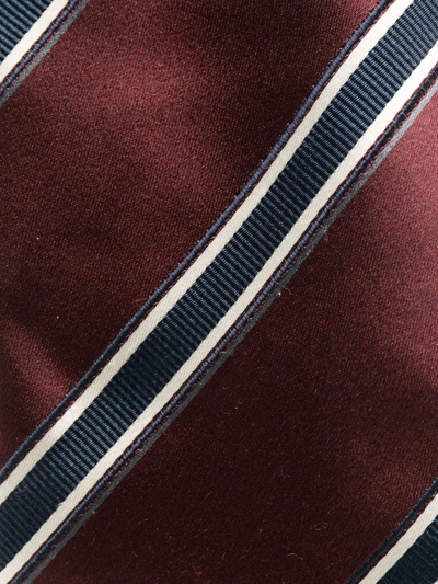 Brunello Cucinelli Diagonal Stripe-print Tie In Rot