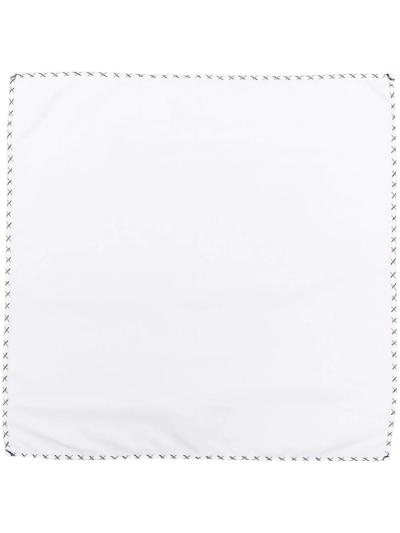 Brunello Cucinelli Contrasting-edge Trim Handkerchief In Weiss