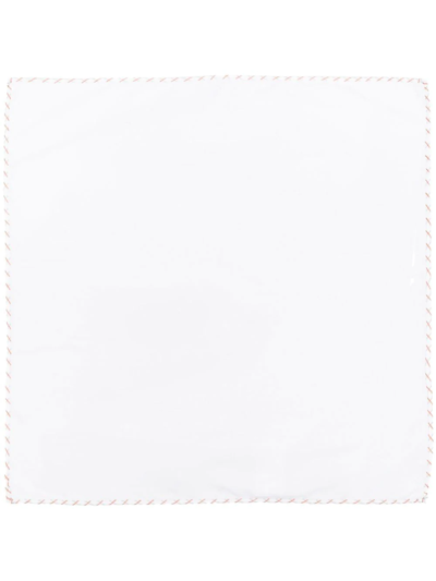 Brunello Cucinelli Contrasting-trim Detail Handkerchief In Weiss