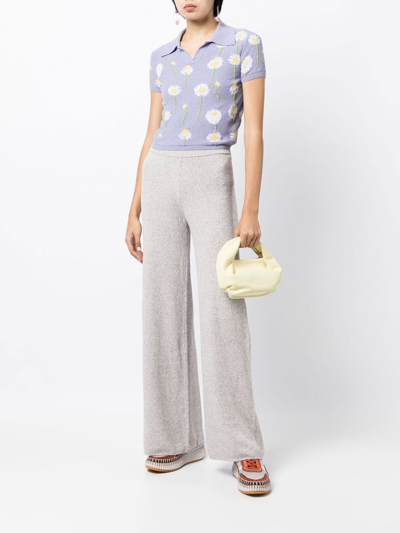 Onefifteen High-waist Knitted Trousers In Pink