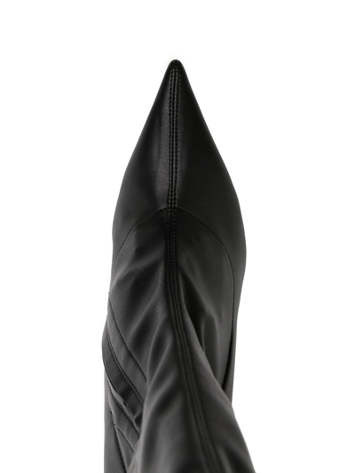Shop Attico Pointed-toe Sculpted-heel 110mm Boots In Schwarz