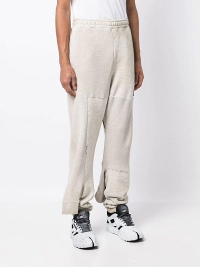 Miharayasuhiro Double Ankle-cuff Cotton Joggers In Neutrals