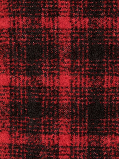 Shop Destin Tartan Wool-cashmere-silk Blend Scarf In Rot