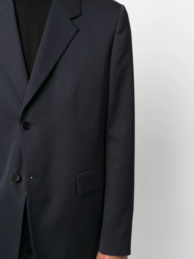 Jil Sander Single-breasted Wool Suit In Blue