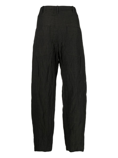 Shop Forme D'expression Arc Straight-leg Trousers In Black
