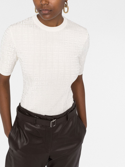 Shop Givenchy 4g-motif Knitted Top In Neutrals