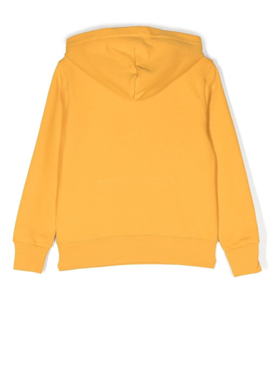 Shop Ralph Lauren Embroidered-logo Pullover Hoodie In Gelb