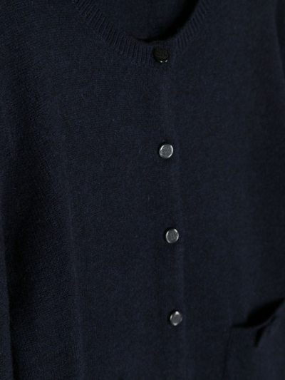 Shop Ralph Lauren Bow-detailed Cashmere Cardigan In Blau